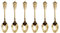 Golden Besteck-Set Barock, Antik Look, aus 18/10 Edelstahl Spiegelpolierte, ideal für Haus, Küche, Restaurant, Hochzeit, Partys, Nachmittagstee, Teelöffel 6-teiliges, Länge 16.5cm