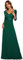 Ever-Pretty Women's V Neck Long Sleeve Elegant A Line Floor Length Long Chiffon Evening Dresses with Sequin Dark Green 14UK