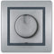 ALING-CONEL Dimmer mit Wechselschalter 40-400VA, 230V~/50Hz inkl.Rahmen (komplett) Silber/Graphit/Silber
