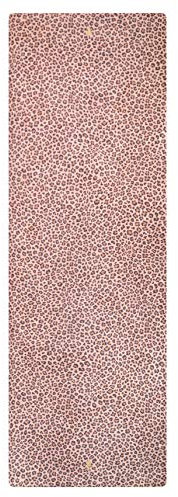 Mala HYBRID Premium Yogamatte Honey Leopard aus Naturkautschuk mit Mikrofaser-Oberfläche für Bikram-Yoga, Hot-Yoga, Vinyasa, Crossfit, Fitness und andere Workouts