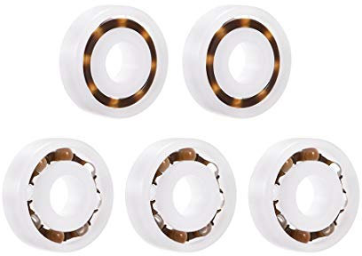 sourcing map 5Stk. 607 Kunststoff Lager 7mm x 19mm x 6mm Glaskugel Nylon Käfig