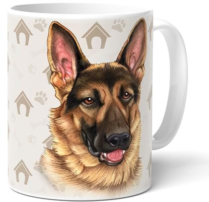 GERMAN SHEPHERD B - Kaffeetasse, Becher, Teetasse aus hochwertiger Keramik. Kaffeebecher mit schöner Grafik und tollen Spruch in englischer Sprache.