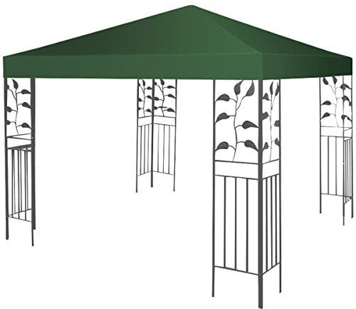 GIANTEX 3 x 3 m Techo de Repuesto para Carpa de Jardín, Cubierta de Repuesto para Cenador de Exterior, Tejido de Poliéster, Protección Solar (1 Nivel, Verde)