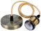 Hsthe Sea Metall E27 Vintage Lampenfassung,E27 Retro Lampenaufhängung mit Kabel, Lampenaufhängung mit Schraubring,Vintage Pendelleuchte mit Deckenhalterung,1m Kabel,Bronze