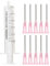 Spender-Applikator-Spritzen-Set, 10 ml Kunststoff-Spenderspritzen mit 10 Stück 20 g Spendernadeln für DIY Quilling, Acrylmalerei, Ölerflasche, Handwerk, Kunstwerk Hobbys