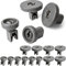Korbrollen Set für Geschirrspüler, 16 Stück, Grau, Ø 40 x 8 mm und 25 x 8 mm Laufrolle, Spülmaschinen Rollen universal für die meisten Geschirrspüler, Unterkorbrollen und Oberkorbrollen Geschirr Korb