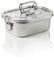 WAS Germany Lunchbox - 1700 ml, auslaufsicher, mit herausnehmbarem Einsatz zum Unterteilen - Frischhaltedose aus Edelstahl - Deckel mit Silikondichtung und Tragegriff - 18 x 14,5 x 7,3 cm