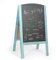 Ilyapa Tableau noir avec cadre en A – Panneau de trottoir – Tableau à sandwich sur le dessus arrondi, pliable, robuste, autonome, affichage de menu pour restaurant, entreprise ou mariage, bureau,