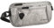 SAO ROQUE ® Stylische Unisex Bauchtasche (S), Hüfttasche, Gürteltasche, Money Belt. Flach. Vegan. Wasserfest. RFID-Blocker. Edle Leder-Optik (Silber)