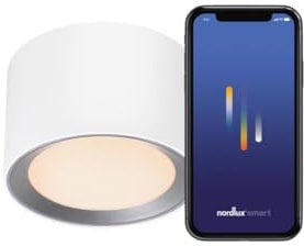 Nordlux Smart Home LANDON SMART LED Deckenleuchte weiß 650lm IP44 App Steuerbar 12,5x12,5x8,2cm