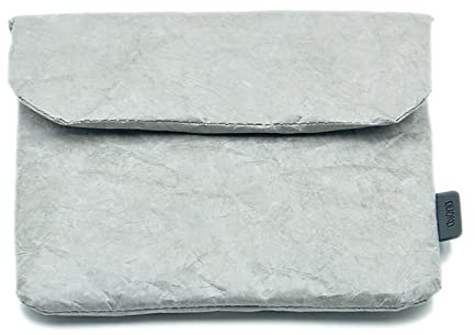 Tablet-Hülle aus Tyvek-Papier im Vintage-/Retro-Stil, Tasche für iPad, iPad Pro, iPad mini, Oberfläche, Galaxy Tab, Kindle, wasserabweisend, Scrapbooking-Aufkleber, Organizer (iPad mini, grau)