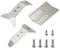 Palumma RC Chassis Armors Set, Stainless Steel Front + Center + Rear Armors Protection Skid Plate for ARRMA 1/8 NERO 6S BIG ROCK RC Upgrade Part(Silver)