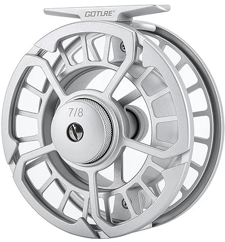 Goture Fliegenfischen Rolle 3/4WT Große Arbor CNC gefräste Fliegenrolle Aluminiumlegierung Bass Forelle Fliegenrollen