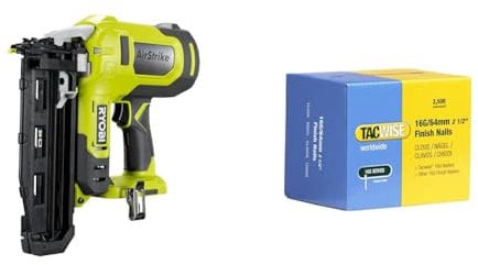 Ryobi 18 V ONE+ Brushless Akku-Nagler Performance R16GN18-0 & Tacwise 0301 Typ 16G/64 mm Nägel, 2.500 Stück