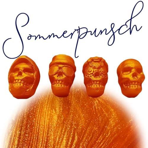 WonderWax Mini Totenköpfe 8er Set Sommerpunsch Wachsmelt Duftwachs Raumduft für Duftlampen Soja Wachs Melts Duftmelt Aroma Wellnes Kerzen Wärmer Wax Tarts
