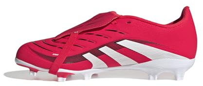 adidas Unisex League FOLD-Over Tongue Firm Ground Football Boots Kids, Lucid Red/Cloud White/Core Black, 1 UK