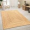 Paco Home Teppich Wohnzimmer Naturfaser Handgearbeitet Jute Meliert Modernes Muster Boho Stil, Grösse:160x230 cm, Farbe:Natur 6