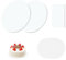 Grantop 2Stück Acryl Kuchenplatten Set,30cm Transparente Runde Kuchenplatten, Acrylplatte Rund Cake Board Mit Schaber und Backpapier, für Mehrschichtige Creme und Dekoration Rund Torten Unterplatten