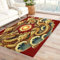 Teppich Chinesischer Drache - Teppich Wohnzimmer Schlafzimmer Asiatischer Stil Traditionell, Kleiner Teppich Rot Gold Orientalisch, Weich Kurzflor & Waschbar & rutschfest Fussmatte Innen 80x150 cm