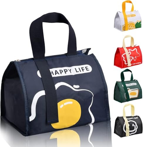 Dokeno Borsa Termica Porta Pranzo, Borsa Pranzo Portatile, Borsa Termica Porta, Borsetta Porta Pranzo Termica, Borsa Alimenti Lunchbox, Pranzo Tote Bag, Borsa Termica Impermeabile per Ufficio Scuola