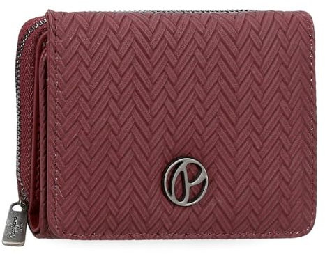 Pepe Jeans Sprig Portafoglio con Portafoglio Rosso 10 x 8 x 3 cm Pelle sintetica by Joumma Bags, rosso, Taglia unica, Portafoglio con portafoglio