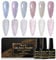 Shining She UV Nagellack Glitzer,6 Farben Reflechissant Sparkly Rosa Golden Silber uv nagellack Set Soak-Off UV Gel Nagellack Reflective Glitzer für Anfänger Art Maniküre,8ML
