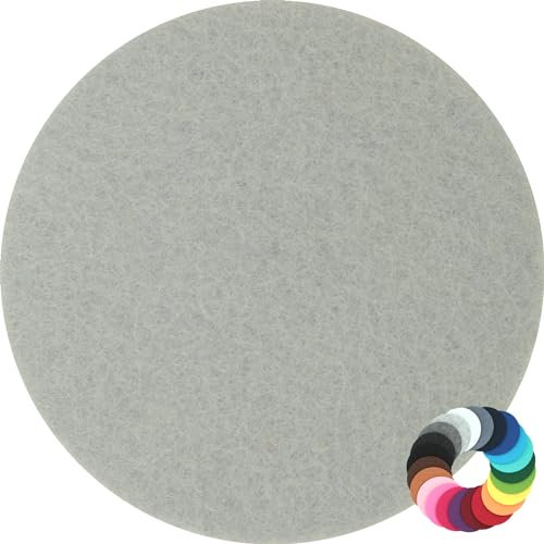 Filz Untersetzer & Platzset - Stärke: ca. 3mm - 100% Polyester - Made-in-Germany - Farbe/Größe: Grau Betongrau - HF024 35 cm