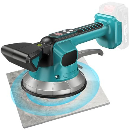 Machine de nivellement des vibrations pour carrelage Makita 18 V, outil professionnel de vibration de carrelage avec 10 vitesses réglables, adsorption de 200 kg et affichage numérique (batterie non