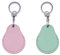 AfitLulu 2 Stück NFC Tags Schlüsselringe Tröpfchenförmig Schlüssel-Anhänger, PU-Leder Smart Key Schützenden Zugang Kartenhalter Hülle für die Aufbewahrung Locator/Guitar Pick (Blau+Pink)