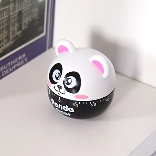 Cute Cartoon Panda Kitchen Mechanical Timer - Easy Time Management for Cooking, Baking & - Fun Kitchen Gadget for & Adults (Pink)