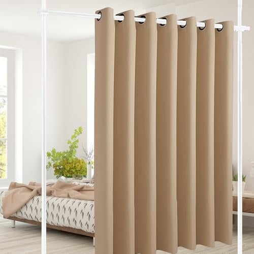 Raumteiler Paraventgestell Gardinenstange Flexibel Verstellbarer Paravent ohne Vorhang Raumtrenner Vorhang Gardinenstange Sichtschutz für Schlafzimmer Wohnzimmer Büro H 317 cm x B 178 cm