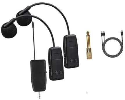 EHJRE Wire Less Violin Mic System Clip on Instrumental Condenser Mic Transmitters, long clip