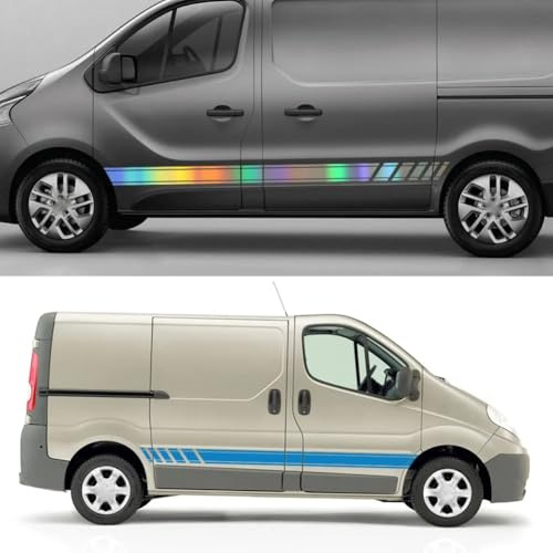 2PCS Auto Tür Aufkleber, für Renault Trafic 3 2 FIAT Talento Nissan NV300 Vauxhall Vivaro Camper Van Vinyl Film Aufkleber Zubehör