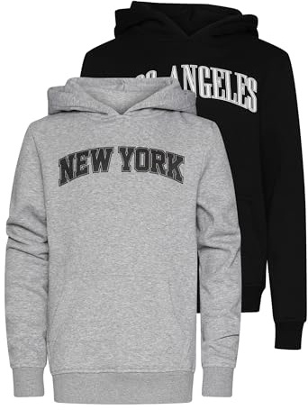 Urban Classics Hoody 2 Pack - Langarm - Los Angeles & New York