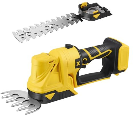 Grasschere Strauchschere Set kompatibel mit Dewalt 20V Akku, 2 in 1 Mini Heckenschere Gartenschere Heckenschere Handheld Rasenschere Strauchtrimmer Grasmesser Strauchscherenmesser (ohne Akku)