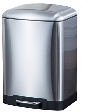 WEYFH Poubelle d'intérieur silencieuse en Acier Inoxydable à pédale pour Salon, Chambre à Coucher, Salle de Bain, Cuisine avec Couvercle Poubelle de Salle de Bain (C 12L)