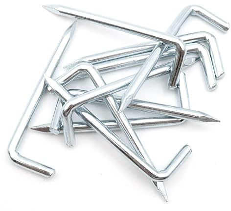 Design61 10x Gerade Stifthaken Konsolhaken Stahlhaken Hakennägel 40 x 3,5 mm Wandhaken für Wand & Decke Haken zur Befestigung von Bilder Gemälden oder Uhren