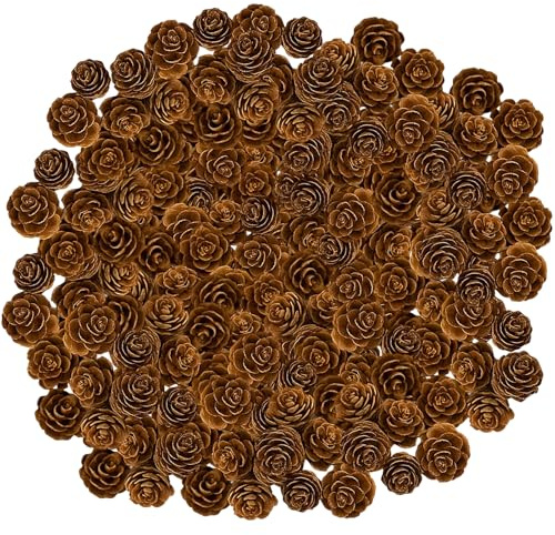 200 Pcs Christmas Pine Cones for Craft and Decoration, Small Pinecones for DIY Projects, Seasonal Home Decor, Christmas Tree Ornaments, 2-3cm Natural Pine Cones