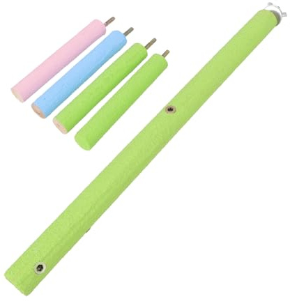 Drehbares Papageien Holzleiter Spielzeug mit 4 Ebenen | Grün, für Papageien und Kleine Vögel, als Vogelsitzstange für Käfigzubehör Zufällige Farbe