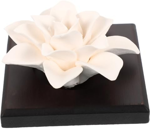 HEALEEP Kleiner Keramik Auto Lufterfrischer und Tragbarer Diffusor mit Holzdekor Kleiner Aroma Diffusor für Tisch und Badezimmer Einfache und Stilvolle Raumdekoration