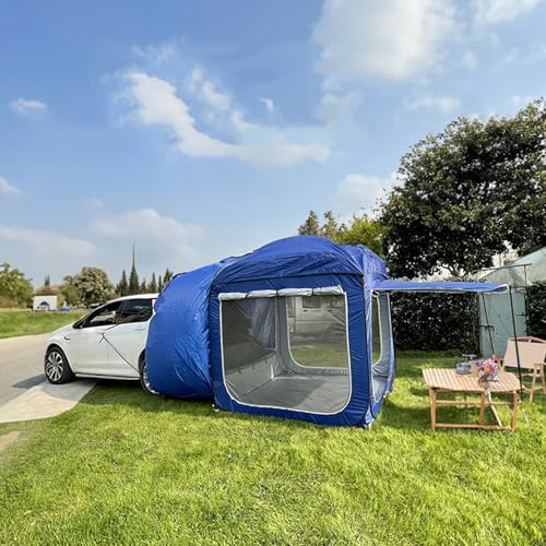 Car Rear Tent - Pop Up Tailgate Tent for SUV Hatchback, Expandable Awning for Family Camping, Large Space 200x200cm