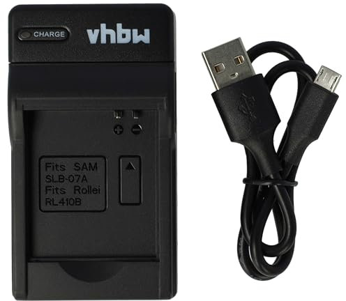 vhbw caricabatterie USB compatibile con Samsung PL150, ST45, ST50, ST500, ST550 batterie di fotocamera videocamera DSLR