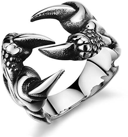 EQLEF Dragon Claw Ring, Männer Wild Alondra Gothic Ring (B)