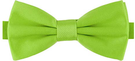 Ladeheid Herren Schmale Fliege M (12cm x 6cm), Hellgrün, 12cm x 6cm