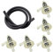 AISEN 5x Kraftstofffilter Benzinfilter Filter 90 grad mit Benzinschlauch für Motorrad 1/4 6mm 7mm Dirt Bike ATV