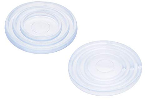 sourcing map 100Stk Silikon Stoßfänger Zylindrische Pads für Glas Tischplatte 24mm x 3mm