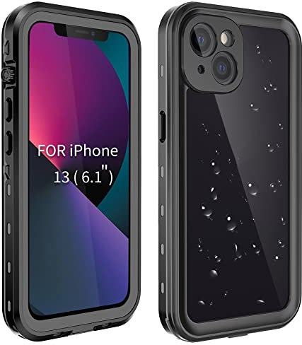BDIG Custodia Impermeabile iPhone 13,IP68 Certificato Waterproof Cover Slim Antiurto Antineve Antipolvere AntiGraffio Subacquea Caso Full Protezione Impermeabile Custodia per iPhone 13