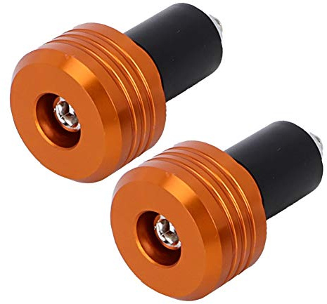 Lenker Griffe, Paar 22mm Motorrad Lenker griffende Aluminiumstopfen Moto Slider Zubehör(Orange)