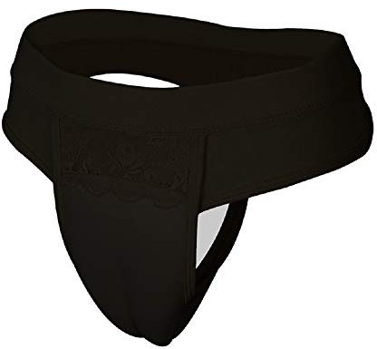 BaronHong Camel Toe Hiding Gaff Panty Shaping Slip für Crossdresser Transgender (schwarz-Tanga, XXL)