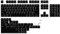 DROP GMK White-On-Black Custom Mechanical Keyboard Keycap Set - 146-keys, Doubleshot ABS Bow, Cherry Profile, for 60%, TKL, 1800 Layouts, etc.,
